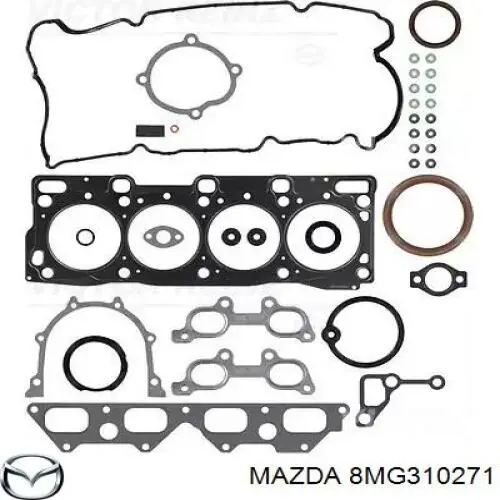 Комплект прокладок двигуна, повний 8LG310271 Mazda