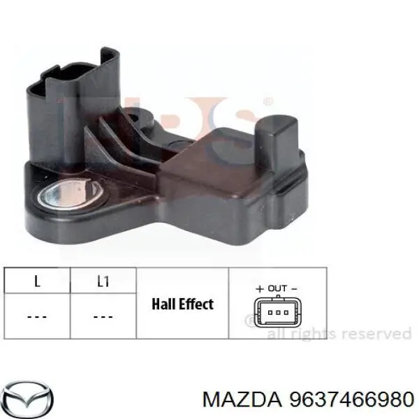 Датчик обертів колінвалу Mazda 9637466980 ціна, від 12.67 USD