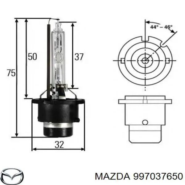 997037650 Mazda Лампочка галогенна