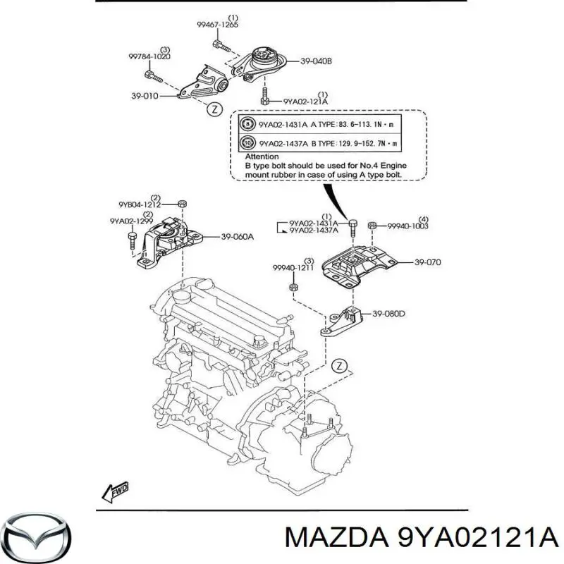  9YA02121A Mazda