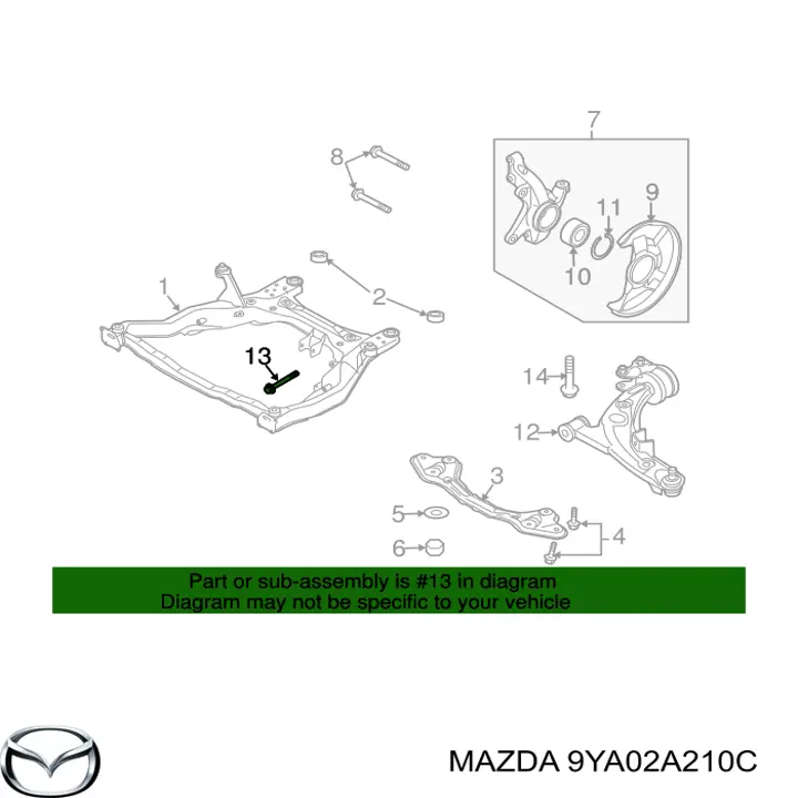9YA02A210C Mazda 