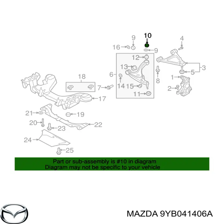  Mazda 9YB041406A ціна, від 1.91 USD