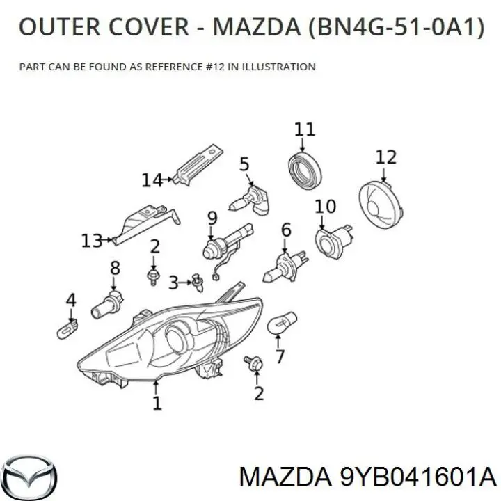  9YB041601A Mazda