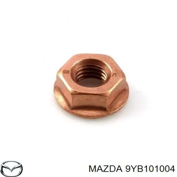 9YB101004 Mazda гайка кріплення приймальної труби глушника (штанів)