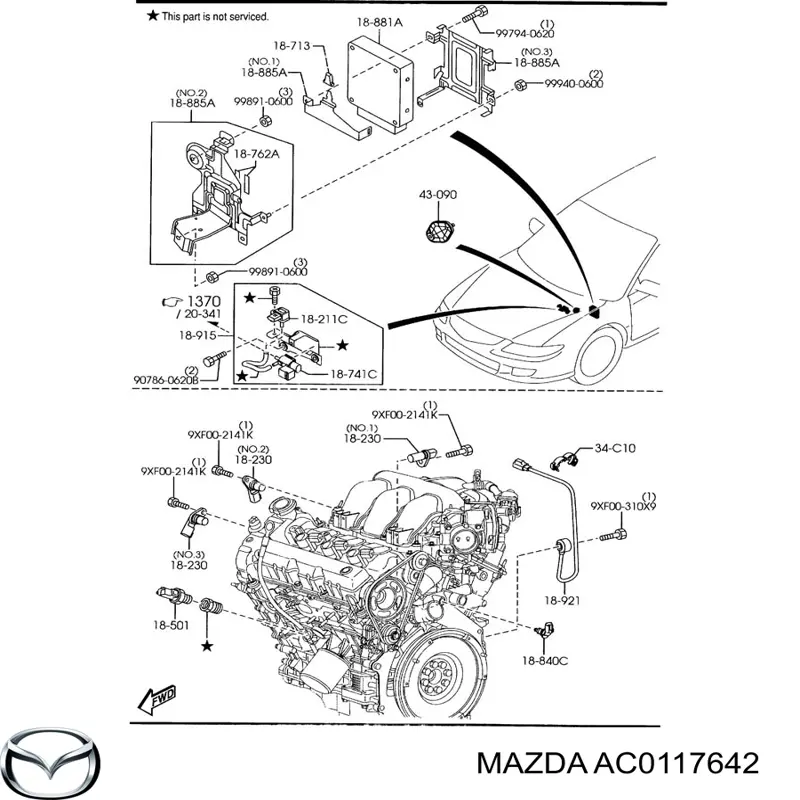  Mazda AC0117642 ціна, від 50.68 USD