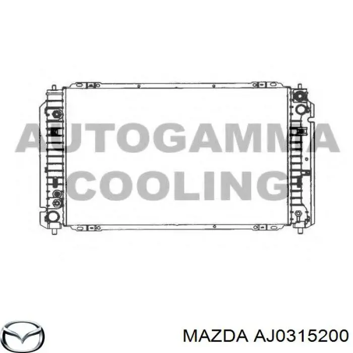 AJ0315200 Mazda радіатор охолодження двигуна