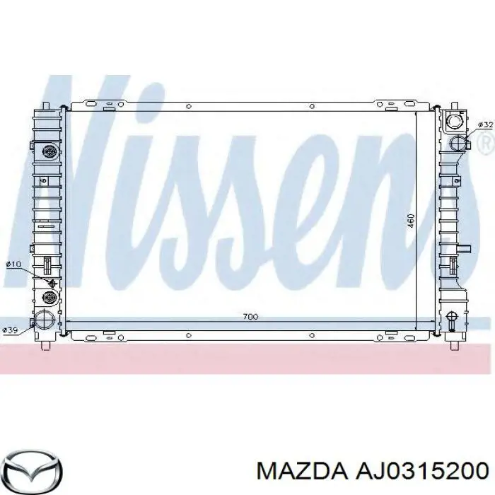 Купити AJ0315200 Mazda Радіатор двигуна