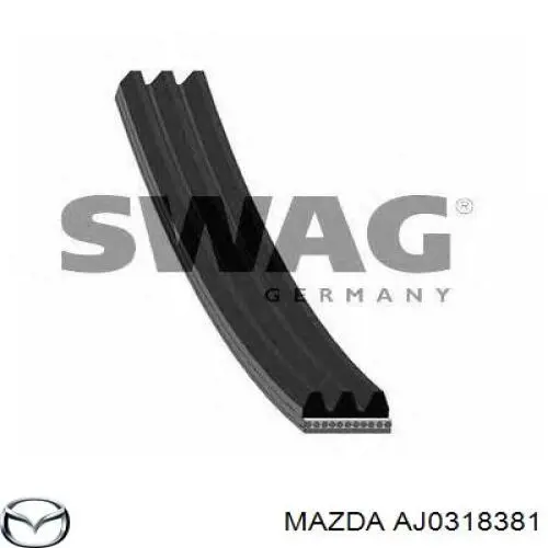 Клиновий ремінь Mazda AJ0318381 ціна, від 3.91 USD
