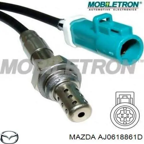 Лямбдазонд, датчик кисню до каталізатора Mazda AJ0618861D ціна, від 49.21 USD