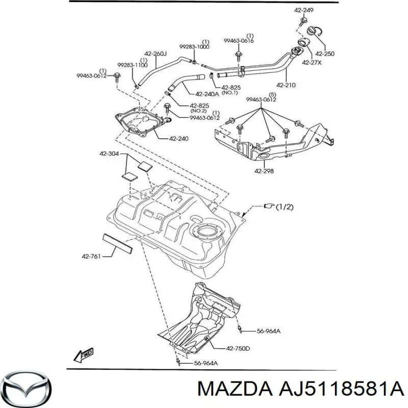  Mazda AJ5118581 ціна, від 36.72 USD