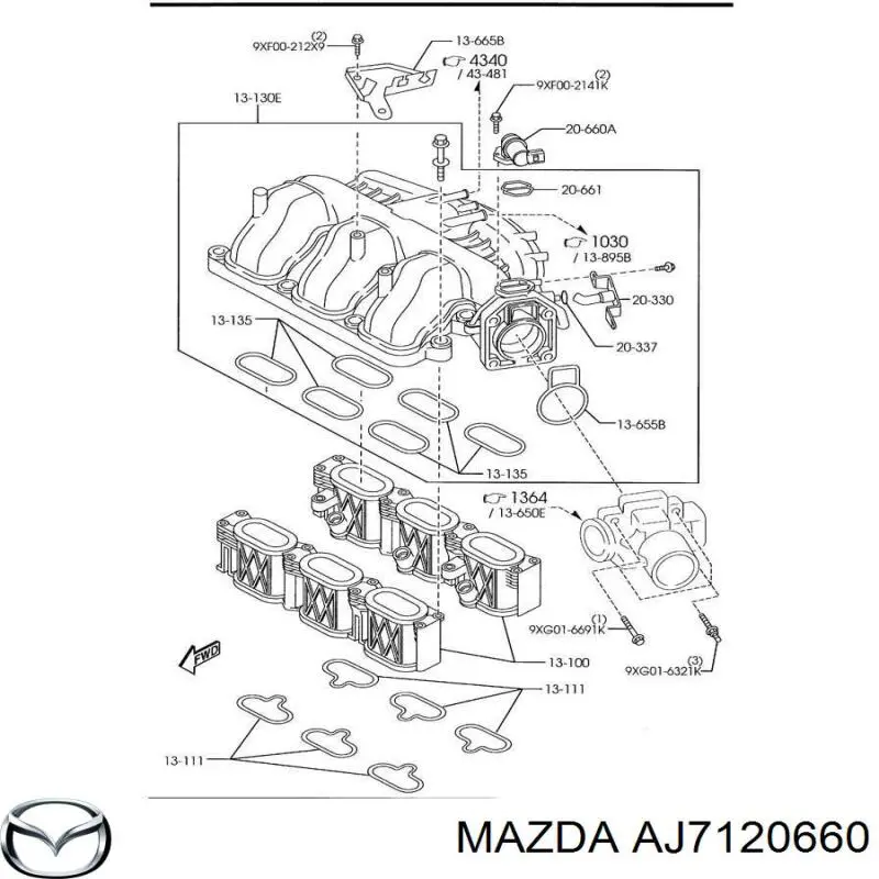 AJ7120660 Mazda 