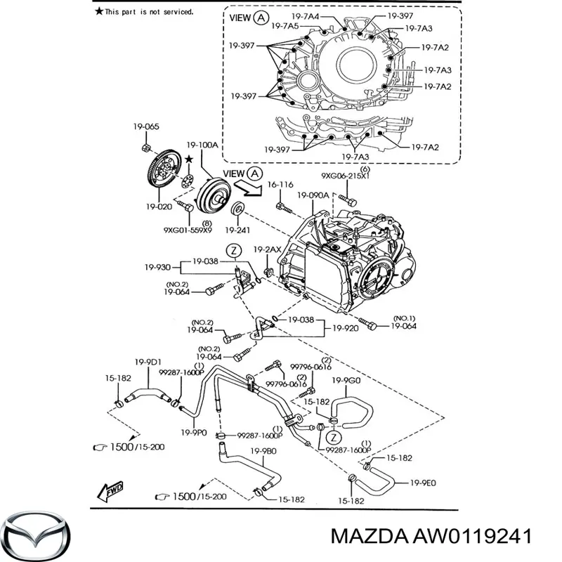 Купити AW0119241 Mazda Сальник АКПП/КПП, вхідного/первинного валу