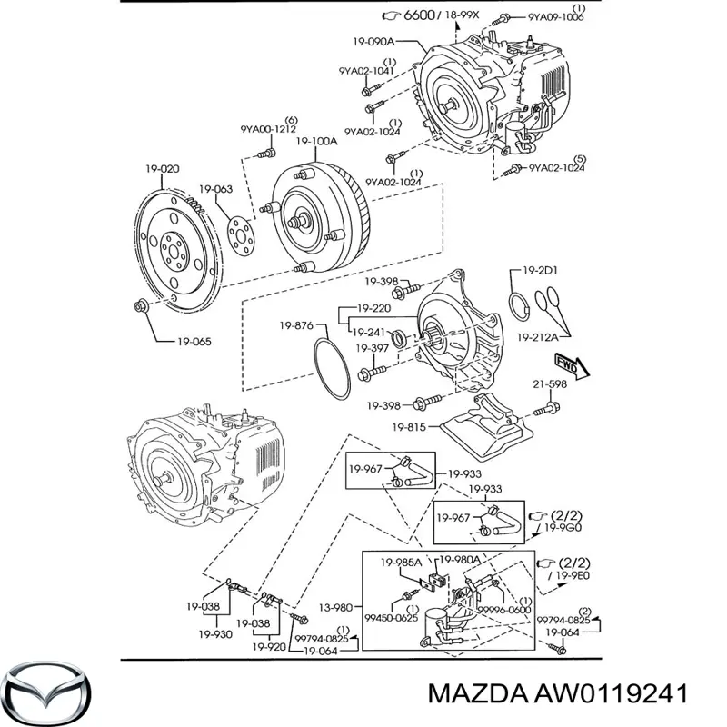 AW0119241 Mazda сальник акпп/кпп, вхідного/первинного валу