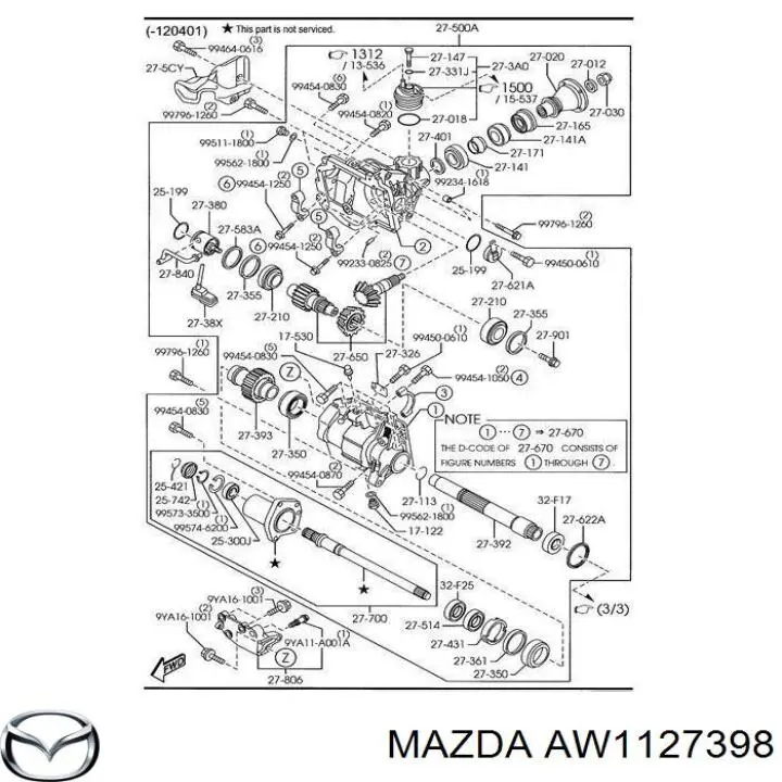 Сальник піввісі переднього моста, правою Mazda CX-7 (ER) (Мазда CX-7)