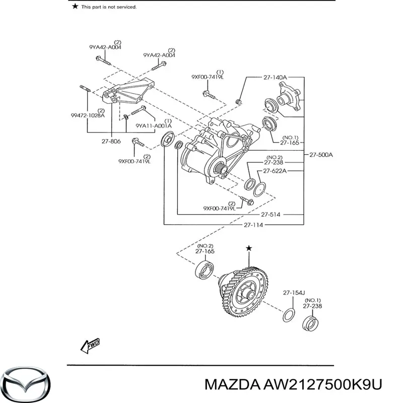 Коробка роздавальна Mazda AW2127500C ціна, від 506.75 USD