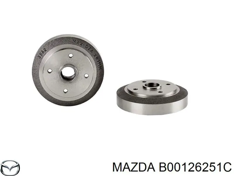 Купити B00126251C Mazda Барабан гальмівний задній