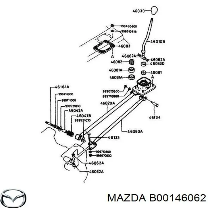 Купити B00146062 Mazda Втулка куліси