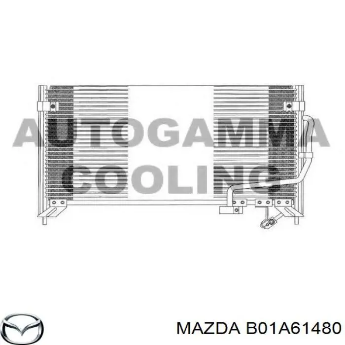 Купити B01A61480 Mazda Радіатор системи охолодження кондиціонера