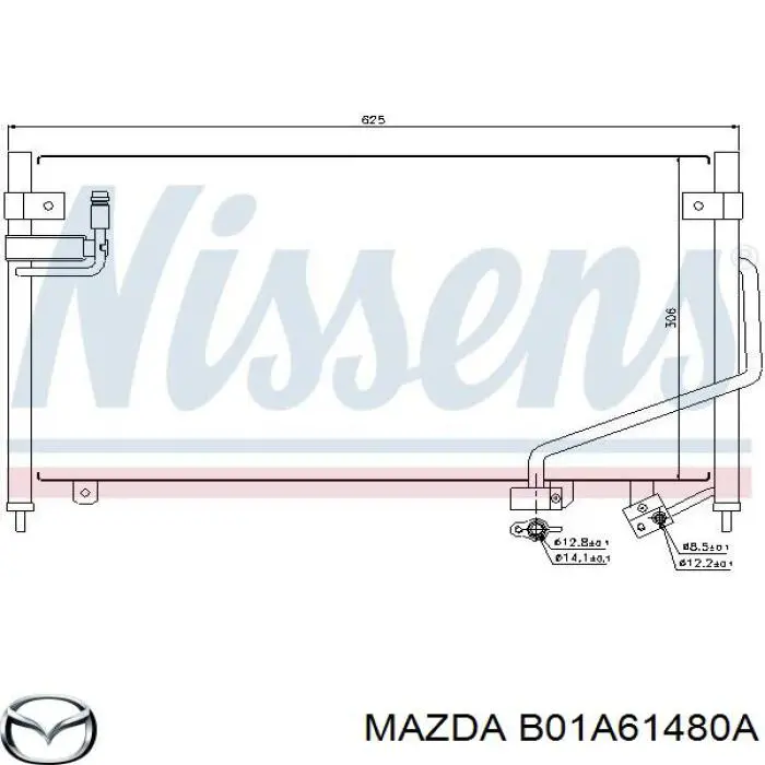 Купити B01A61480A Mazda Радіатор системи охолодження кондиціонера