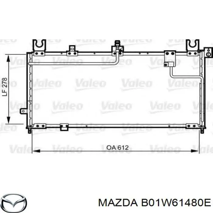 B01W61480E Mazda Конденсатор