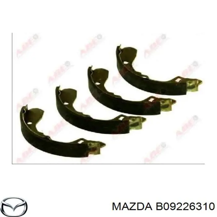 Колодки гальмові задні, барабанні B09226310 Mazda