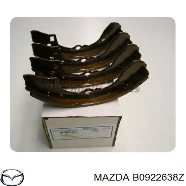 B0922638Z Mazda Колодки гальмівні задні, барабанні