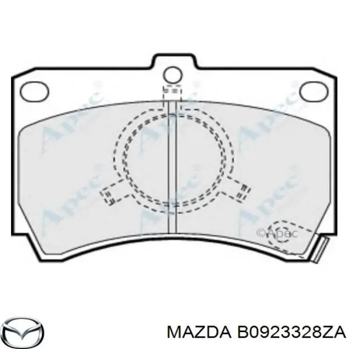 B0923328ZA Mazda колодки гальмівні передні, дискові