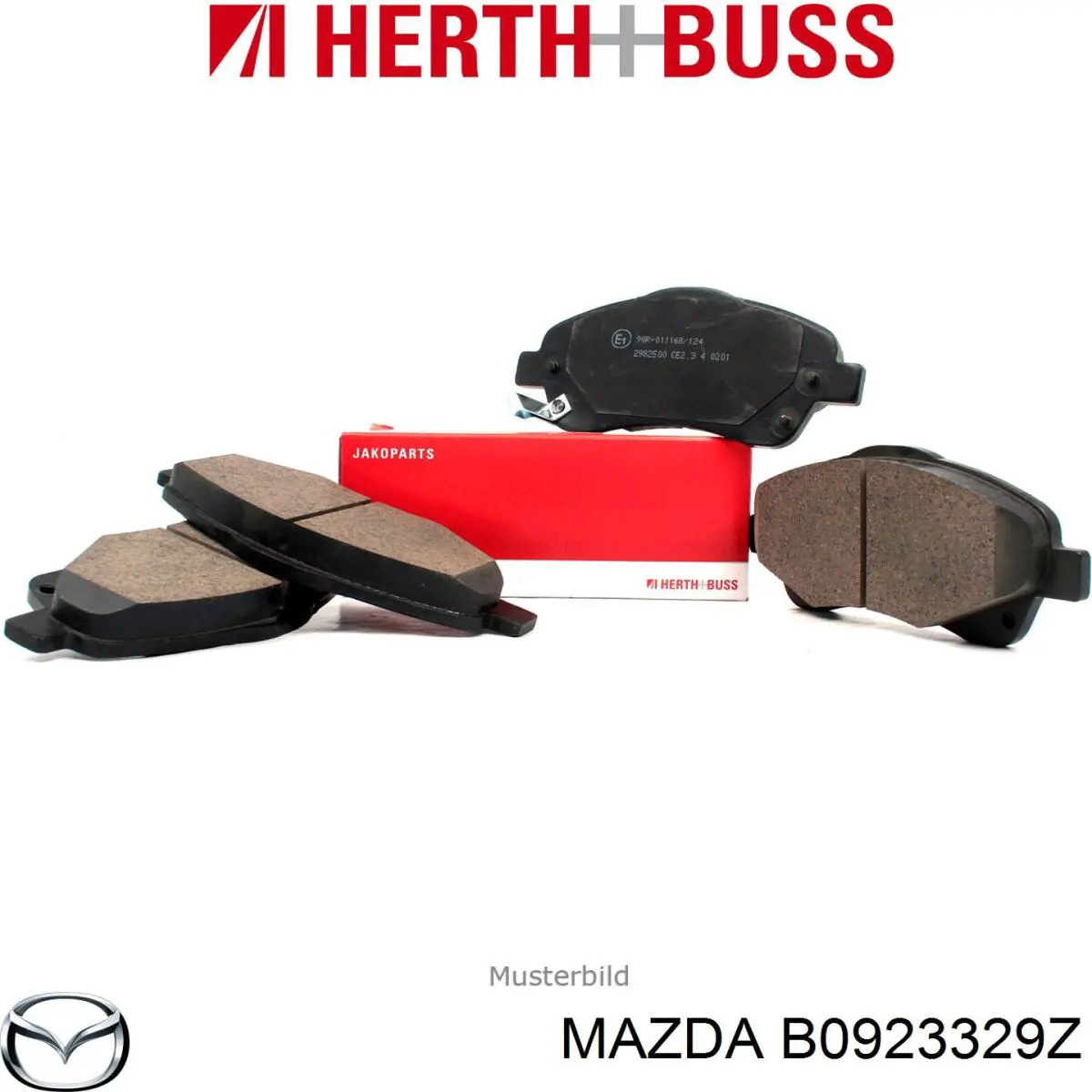 B0923329Z Mazda колодки гальмівні передні, дискові