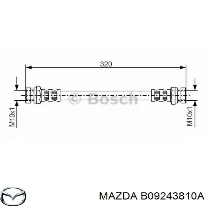 Гнучка гальмівна трубка задня Adriauto 221213