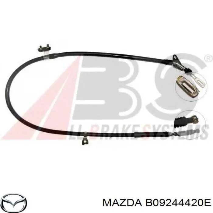 B09244420E Mazda Трос ручника задній лівий