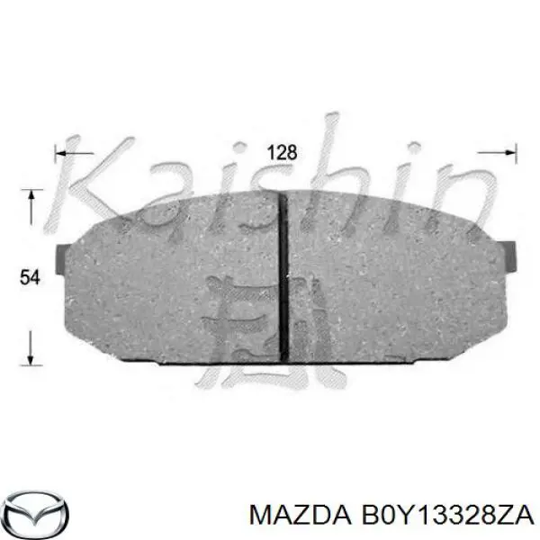 B0Y13328ZA Mazda колодки гальмівні передні, дискові