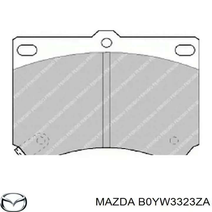 B0YW3323ZA Mazda колодки гальмівні передні, дискові