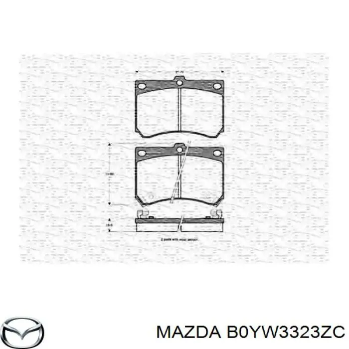 Тормозні колодки Mazda B0YW3323ZC