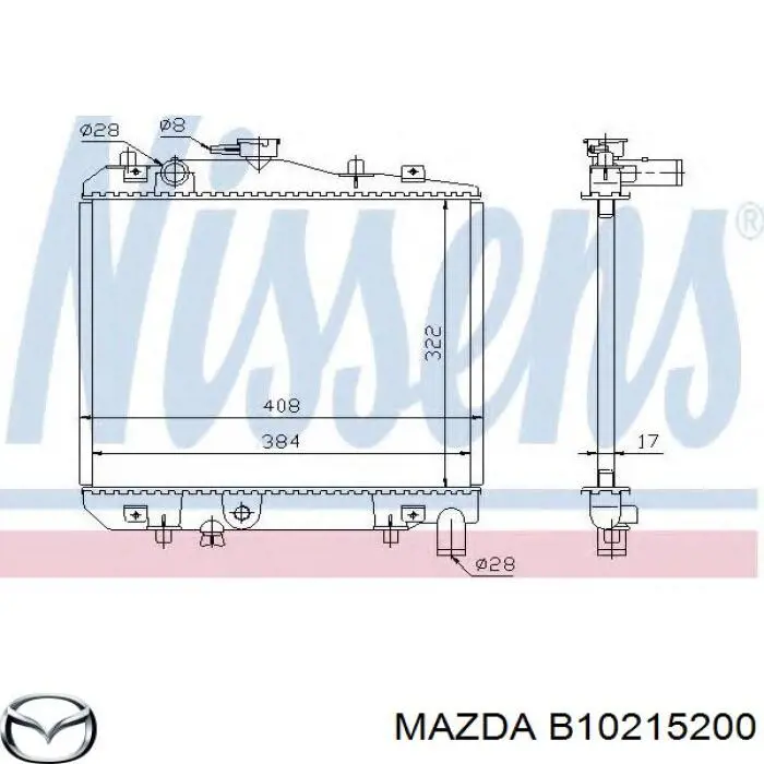 B10215200 Mazda радіатор охолодження двигуна