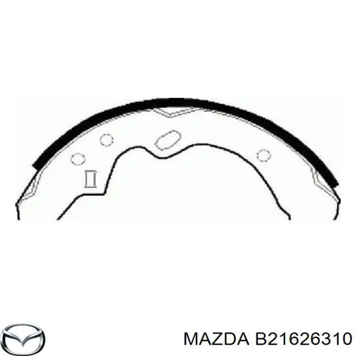 B21626310 Mazda Колодки гальмівні задні, барабанні