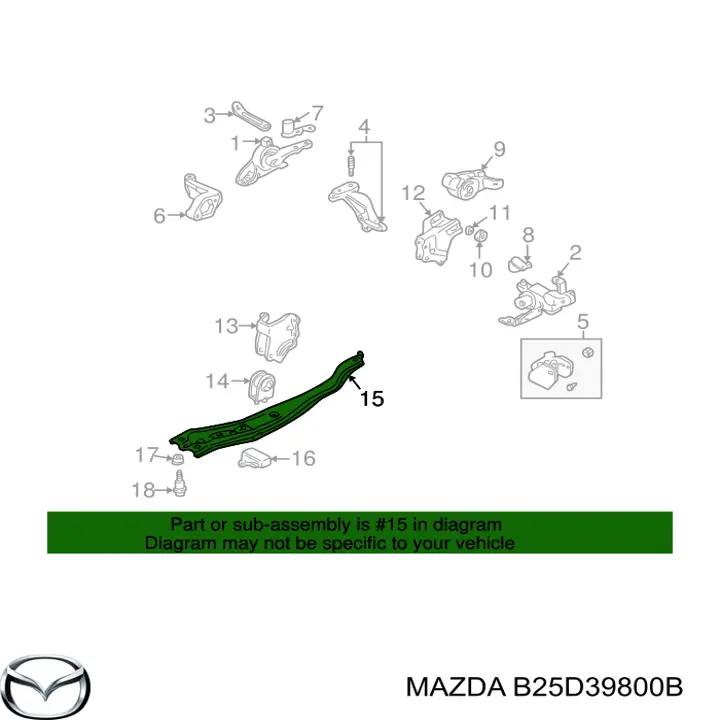  Mazda B25D39800B ціна, від 22.60 USD