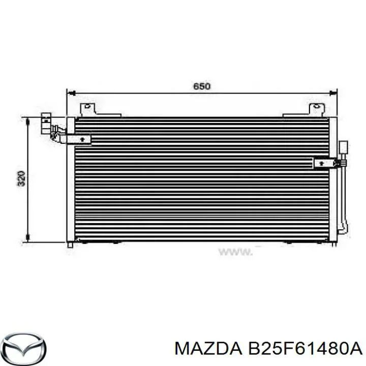 B25F61480A Mazda радіатор кондиціонера