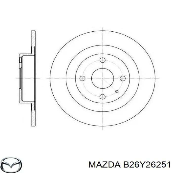Купити B26Y26251 Mazda Диск заднього гальма