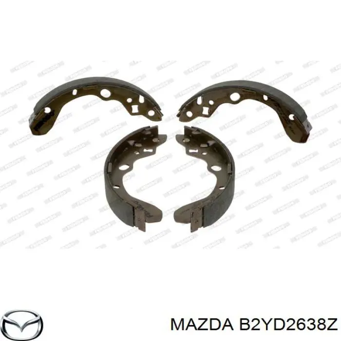 Колодки гальмові задні, барабанні Mazda B2YD2638Z ціна, від 14.68 USD