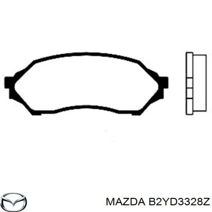 Тормозні колодки Mazda B2YD3328Z