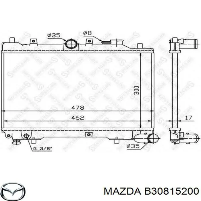 B30815200 Mazda Радіатор охолодження двигуна
