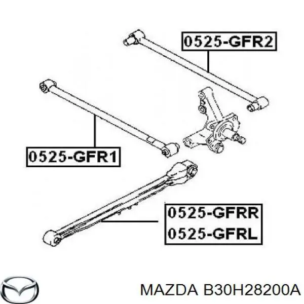B30H28200A Mazda Тяга поздовжня задньої підвіски, права