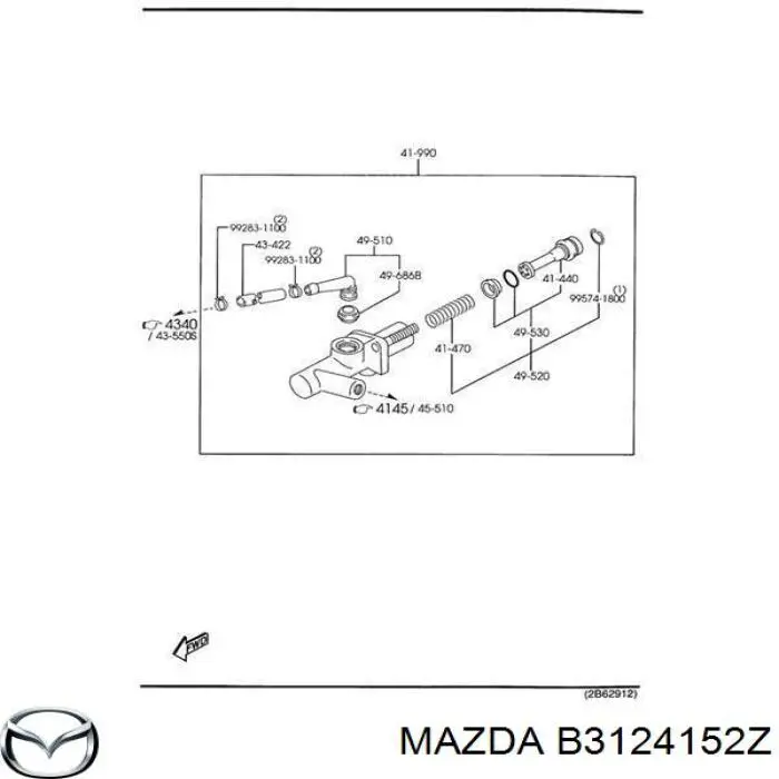 Купити B3124152Z Mazda Ремкомплект головного циліндра зчеплення