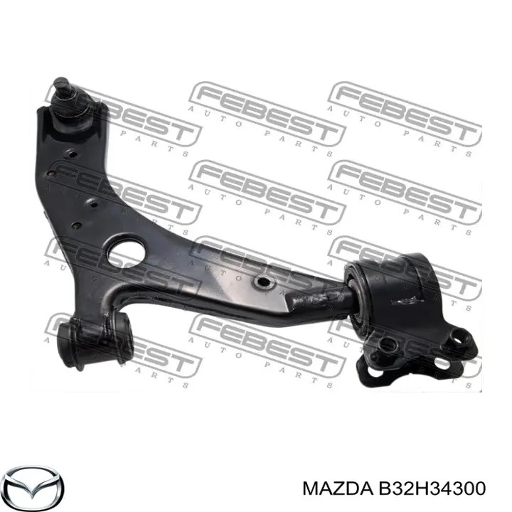 Правий важіль передній нижній підвіски Mazda B32H34300