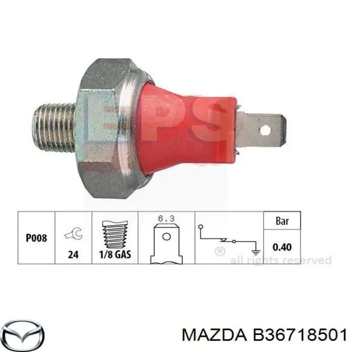 Купити B36718501 Mazda Датчик тиску масла