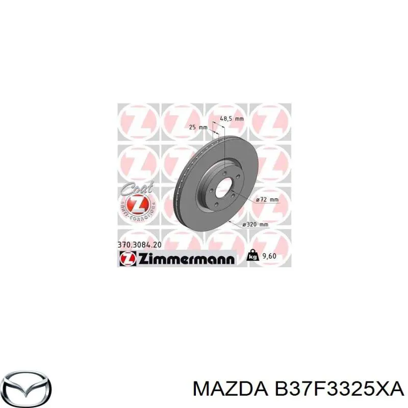 Купити B37F3325XA Mazda Ротор гальмівний