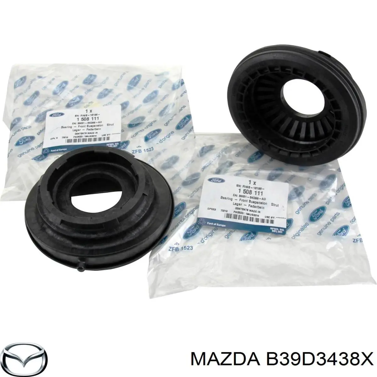 Підшипник опорний амортизатора, переднього Mazda B39D3438X ціна, від 12.43 USD