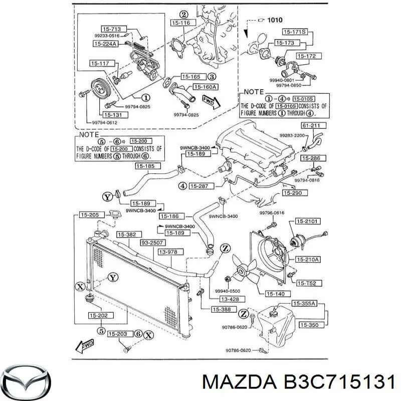 Купити B3C715131 Mazda 