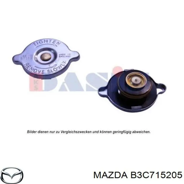 B3C715205 Mazda кришка/пробка радіатора