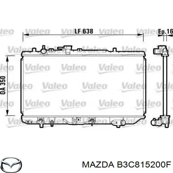 Радіатор охолодження двигуна B3C815200F Mazda